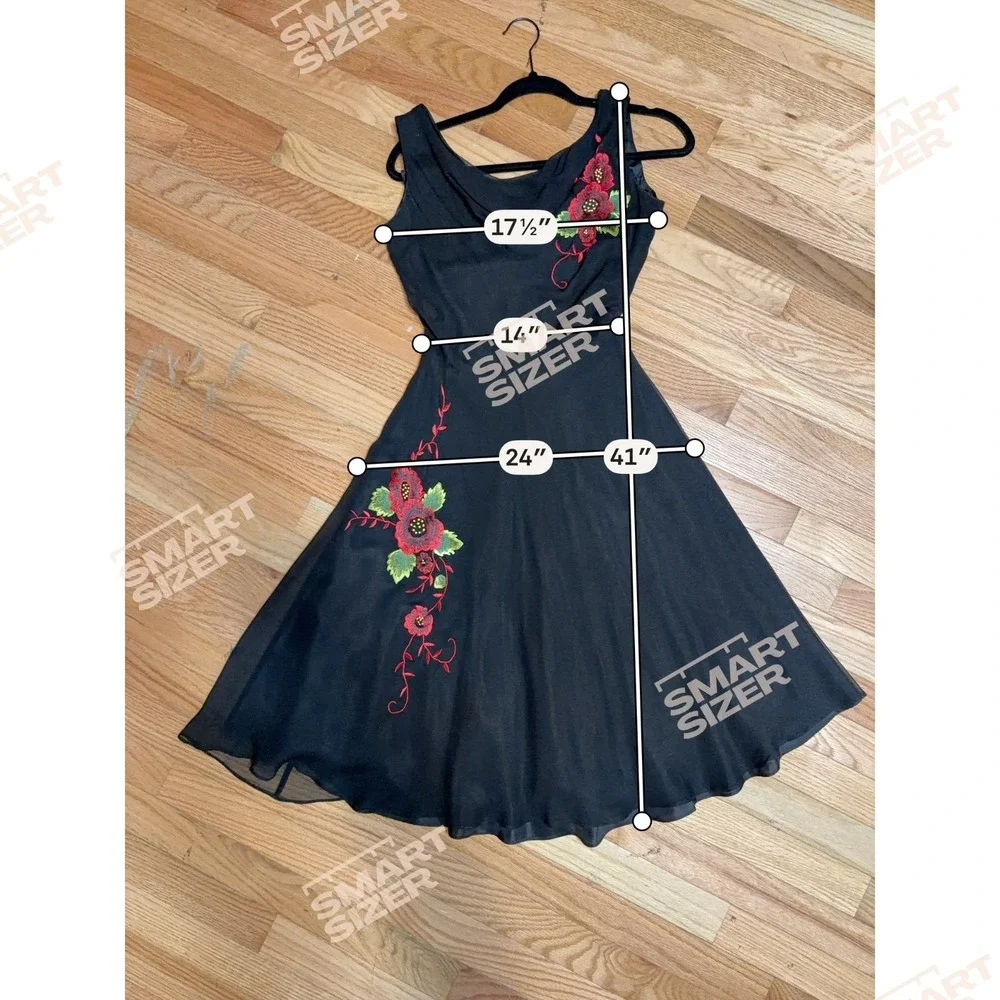 Lapis Whimsigoth 100% Silk Chiffon Midi Dress Women Sz M Fairycore Dark Romantic - Picture 8 of 10